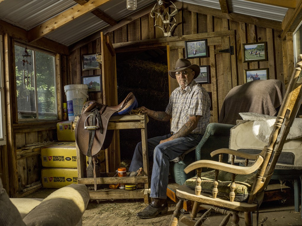 Al Mandigo relaxing in his man cave.