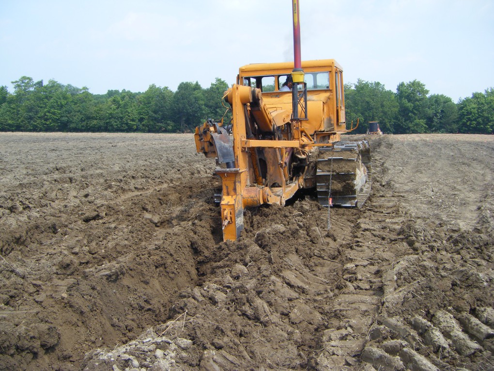 In 2008, before planting any vines, we undertook extensive vineyard preparation. This involved "deep-ripping" the heavy soil to loosen decades of compacted ground.