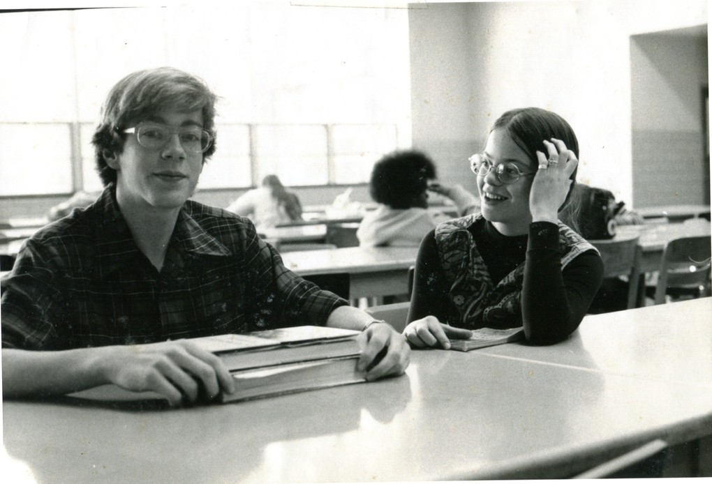 Bruce and Diana in the cafeteria at Nottingham High School, Syracuse, NY. 1971. We were classmates in high school, but went our separate ways for many years, raising children and having independent lives. I lived most of that time in New York City, working long hours, too many of them spent commuting in cars or on subways and traveling on business. Diana taught high school science for more than thirty years in Connecticut.